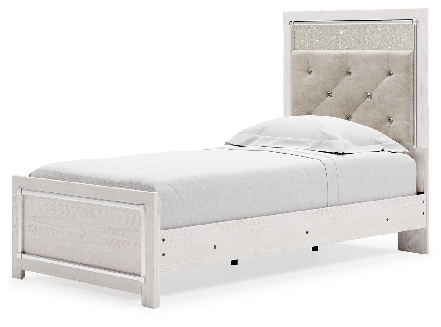 Ashley Furniture - Altyra Twin Panel Bed - White Wood - Beds - Additional View 7