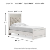 Ashley Furniture - Altyra Twin Panel Bed - White Wood - Beds - Additional View 9