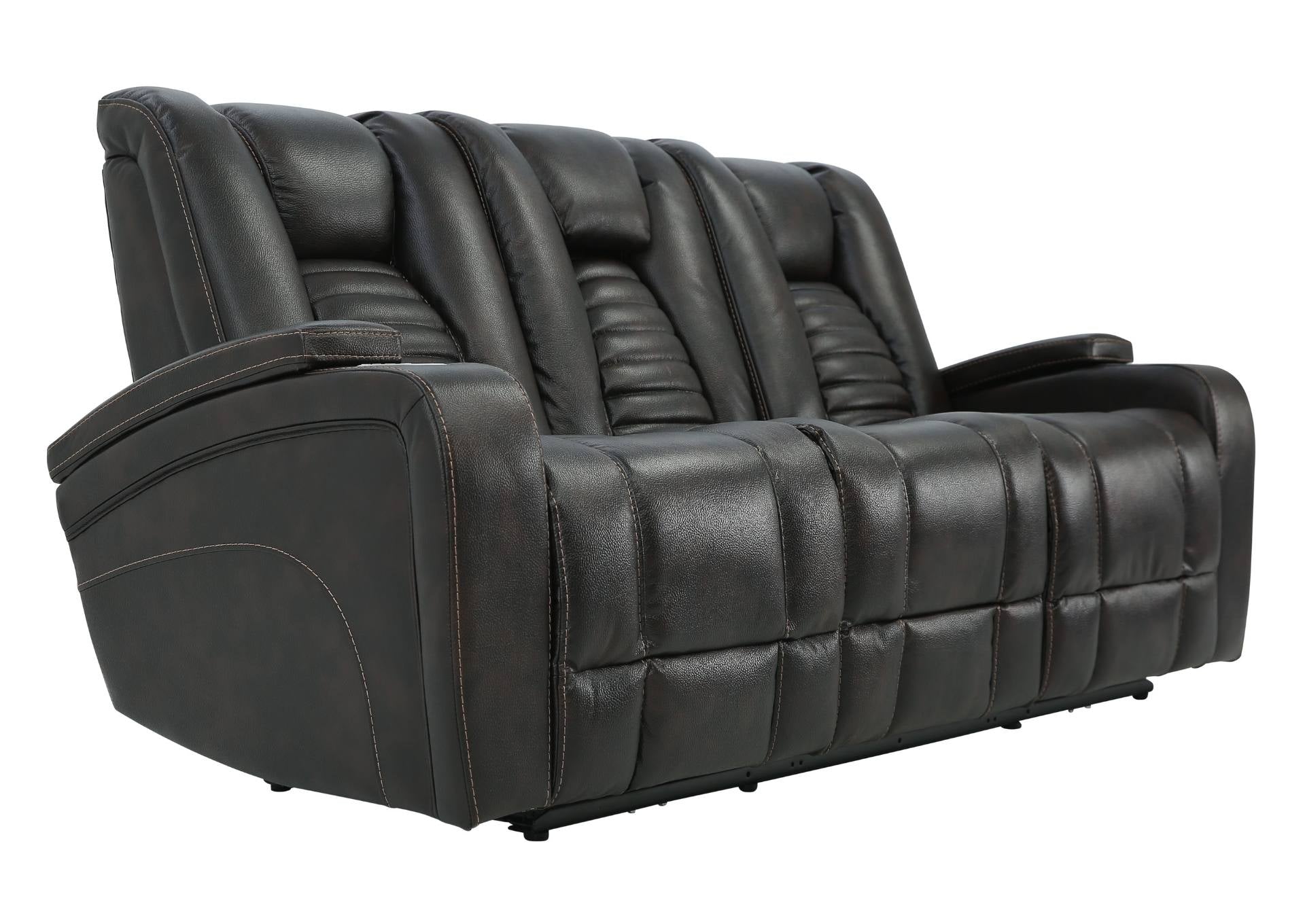 MAYNARD WALNUT 2P POWER SOFA WITH DROP DOWN TABLE - Additional View 1