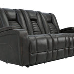 MAYNARD WALNUT 2P POWER SOFA WITH DROP DOWN TABLE - Additional View 1
