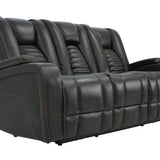 MAYNARD WALNUT 2P POWER SOFA WITH DROP DOWN TABLE - Additional View 1