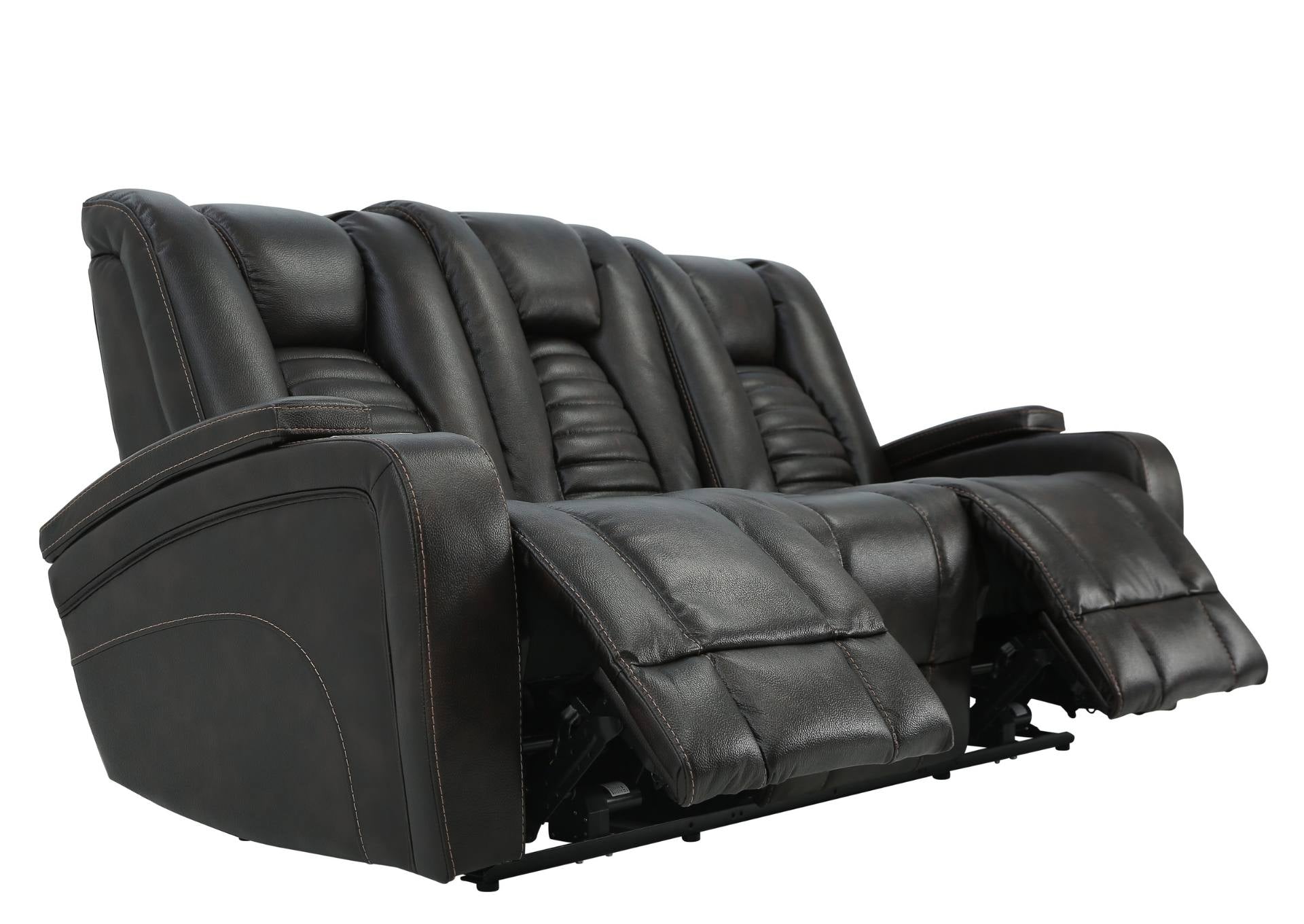 MAYNARD WALNUT 2P POWER SOFA WITH DROP DOWN TABLE - Additional View 2