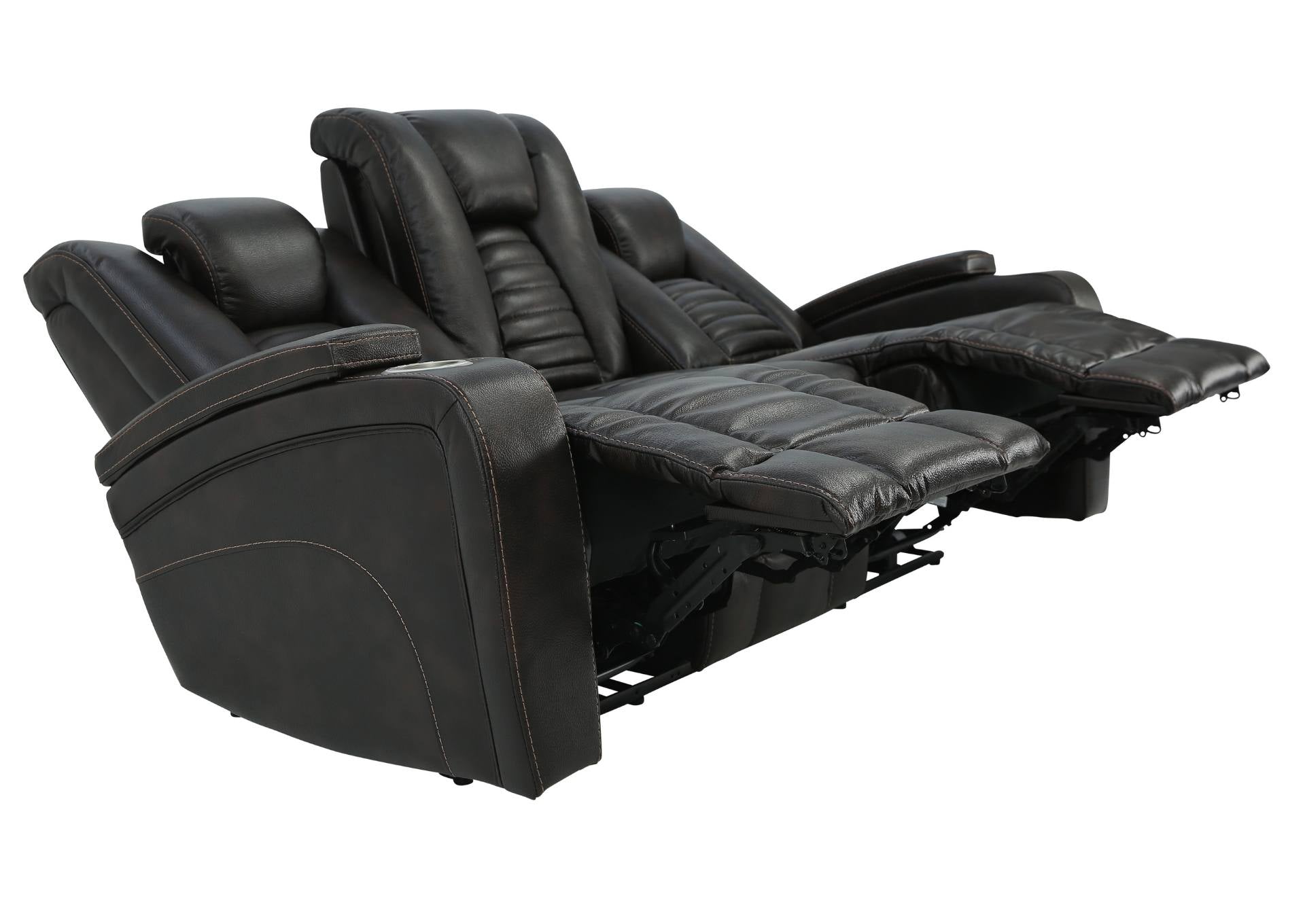 MAYNARD WALNUT 2P POWER SOFA WITH DROP DOWN TABLE - Additional View 3