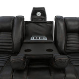 MAYNARD WALNUT 2P POWER SOFA WITH DROP DOWN TABLE - Additional View 4
