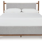 Ashley Furniture - Lyncott King Upholstered Bed - Dark Brown|Gray Fabric|Wood - Beds - Additional View 2