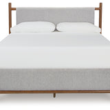 Ashley Furniture - Lyncott King Upholstered Bed - Dark Brown|Gray Fabric|Wood - Beds - Additional View 2