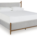 Ashley Furniture - Lyncott King Upholstered Bed - Dark Brown|Gray Fabric|Wood - Beds