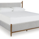 Ashley Furniture - Lyncott King Upholstered Bed - Dark Brown|Gray Fabric|Wood - Beds