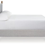 Ashley Furniture - Lyncott King Upholstered Bed - Dark Brown|Gray Fabric|Wood - Beds - Additional View 3
