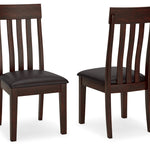 Ashley Furniture - HADDIGAN SIDE CHAIR - Dark Brown Leather Match|Wood - Chairs