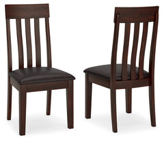 Ashley Furniture - HADDIGAN SIDE CHAIR - Dark Brown Leather Match|Wood - Chairs