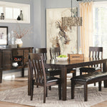 Ashley Furniture - HADDIGAN SIDE CHAIR - Dark Brown Leather Match|Wood - Chairs - Additional View 2
