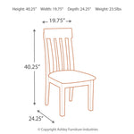 Ashley Furniture - HADDIGAN SIDE CHAIR - Dark Brown Leather Match|Wood - Chairs - Additional View 3