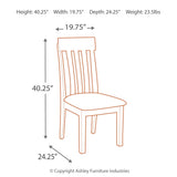 Ashley Furniture - HADDIGAN SIDE CHAIR - Dark Brown Leather Match|Wood - Chairs - Additional View 3