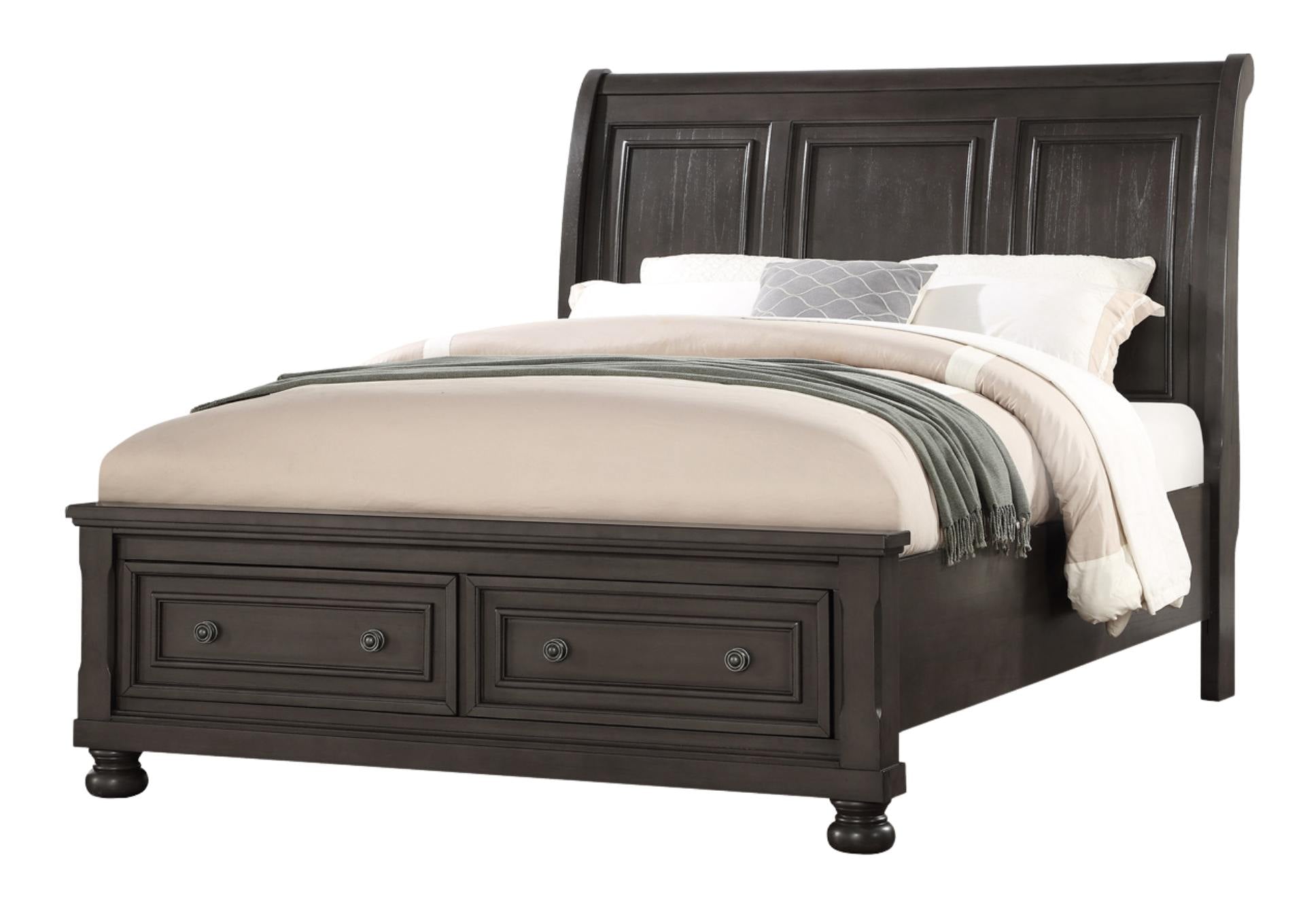 Kingsman Queen Bed - Grey