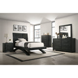 Elements International - Allan Black Twin Bed - Wood - Beds - Additional View 6