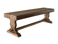 International Furniture Direct - Marquez Bench - Light Brown Wood - Benches