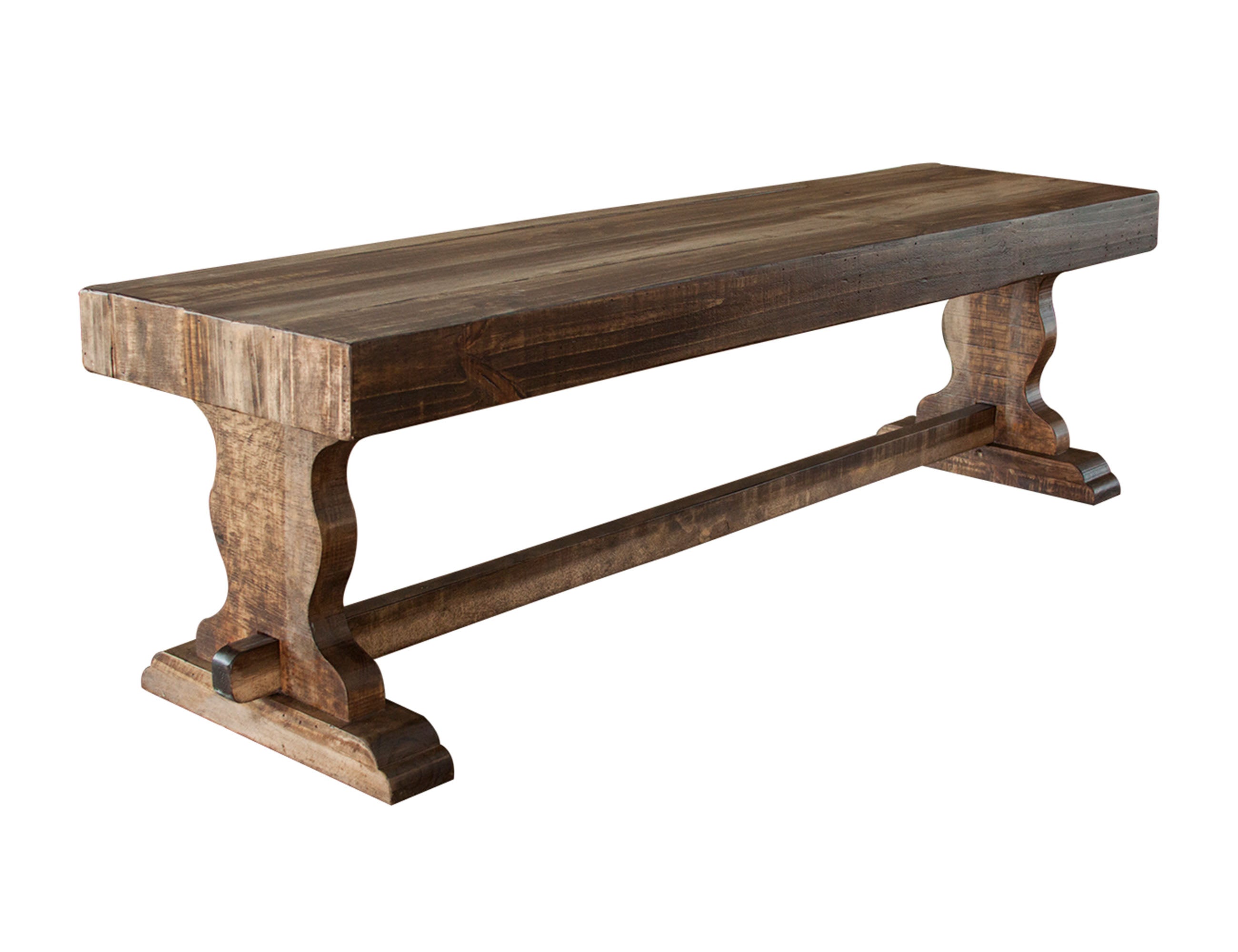 International Furniture Direct - Marquez Bench - Light Brown Wood - Benches