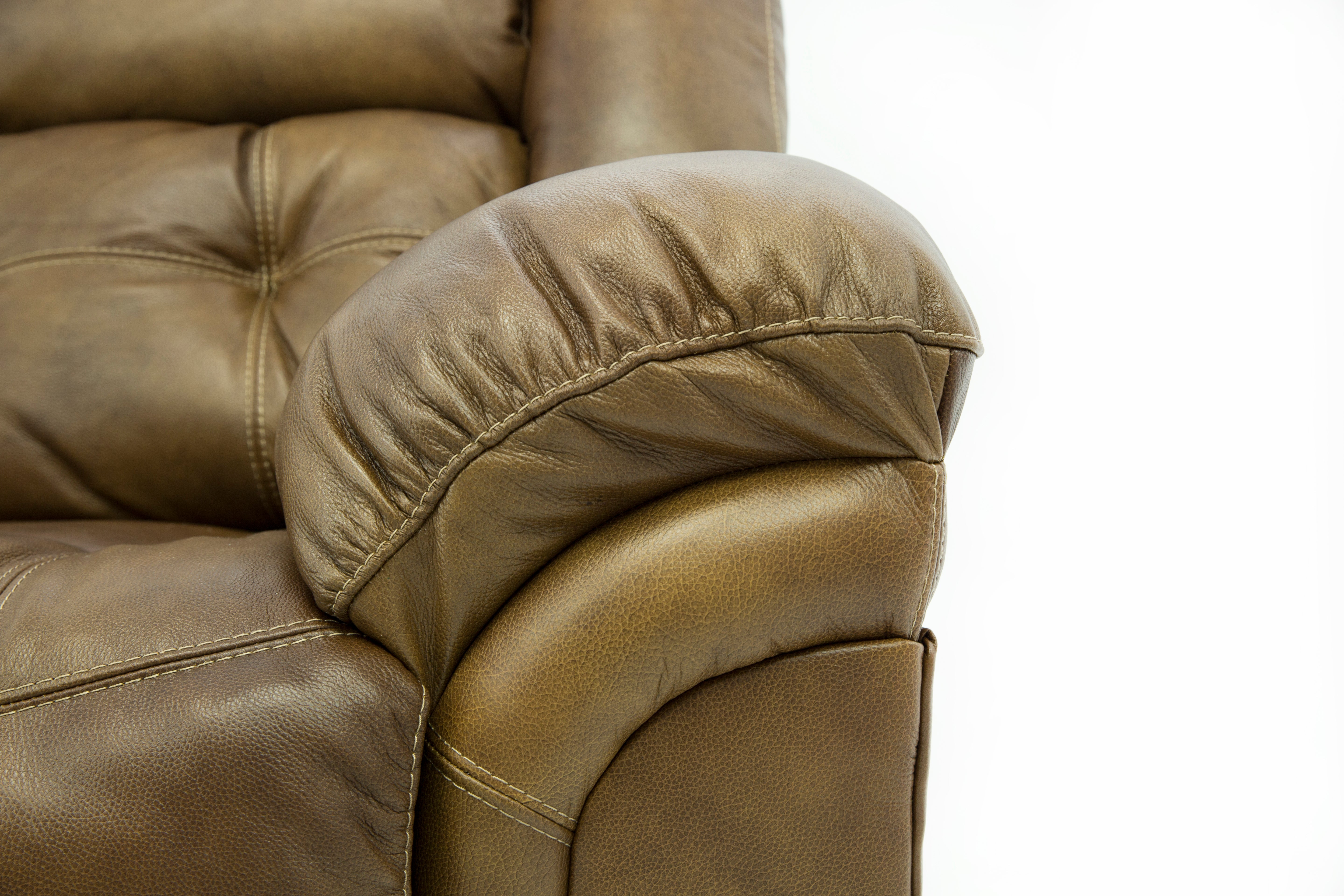 Hudson Leather Power Loveseat With Console - Saddle - Additional View 3