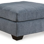 Ashley Furniture - Marrelton Oversized Ottoman - Denim - Blue Fabric - Ottomans