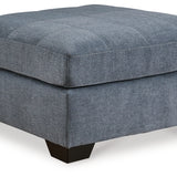 Ashley Furniture - Marrelton Oversized Ottoman - Denim - Blue Fabric - Ottomans