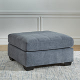 Ashley Furniture - Marrelton Oversized Ottoman - Denim - Blue Fabric - Ottomans - Additional View 1