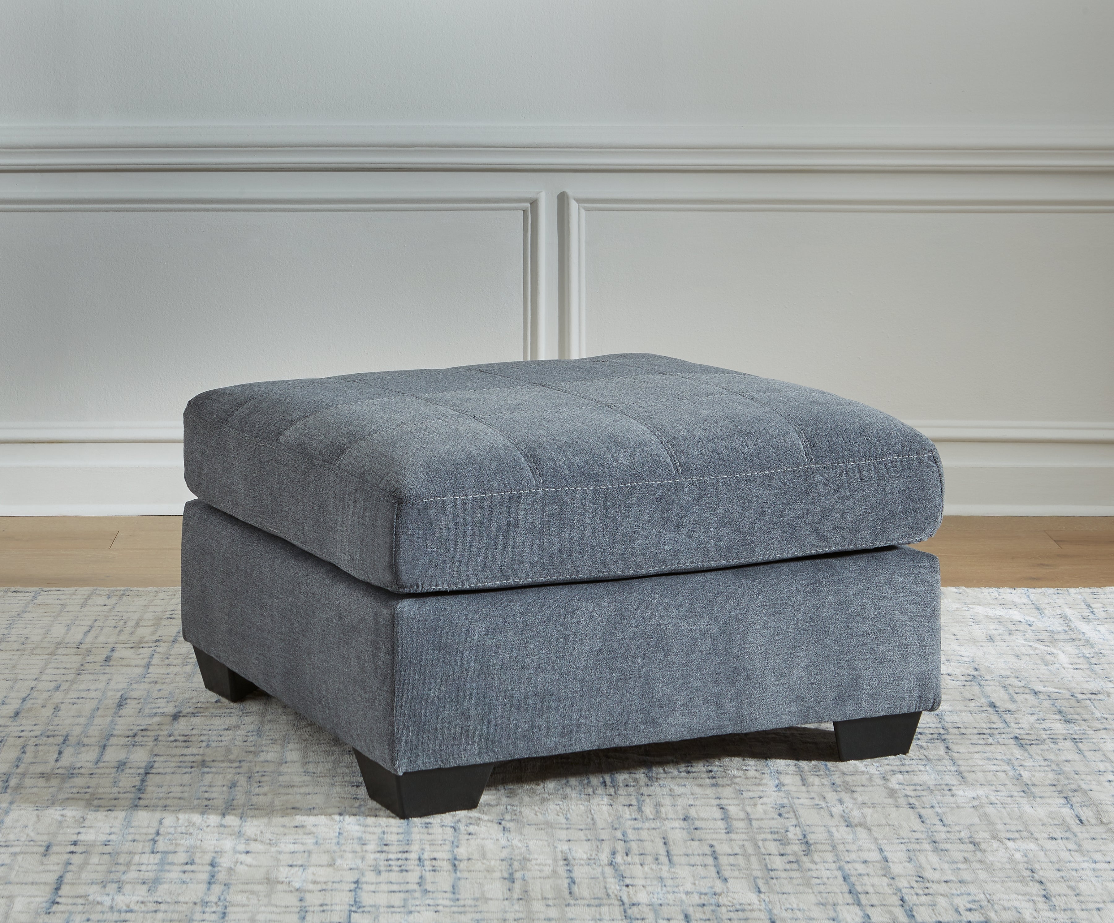 Ashley Furniture - Marrelton Oversized Ottoman - Denim - Blue Fabric - Ottomans - Additional View 1