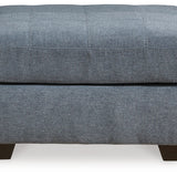 Ashley Furniture - Marrelton Oversized Ottoman - Denim - Blue Fabric - Ottomans - Additional View 2