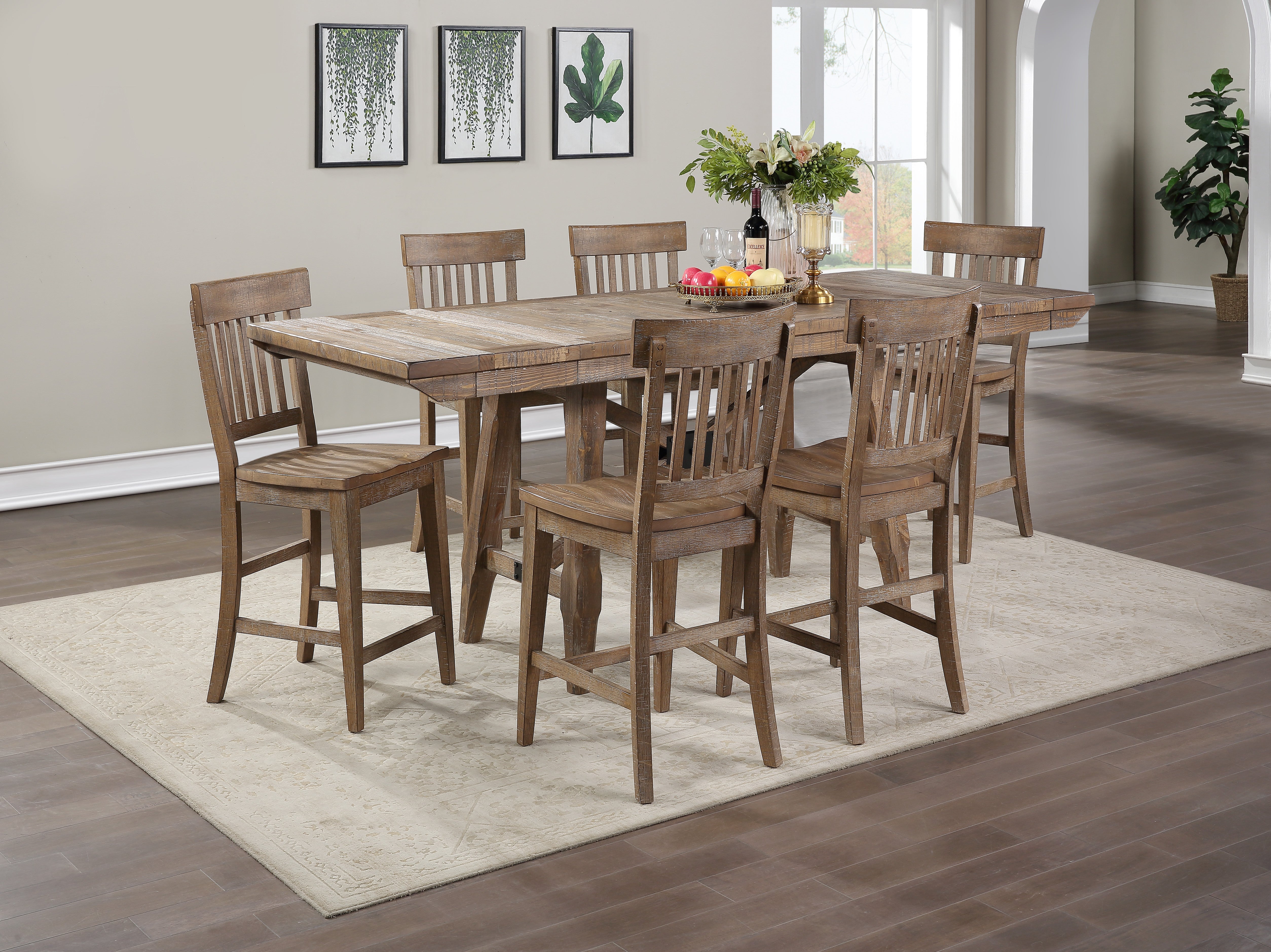 Steve Silver Furniture - Riverdale Counter Height Table - Light Brown Wood - Tables - Additional View 3