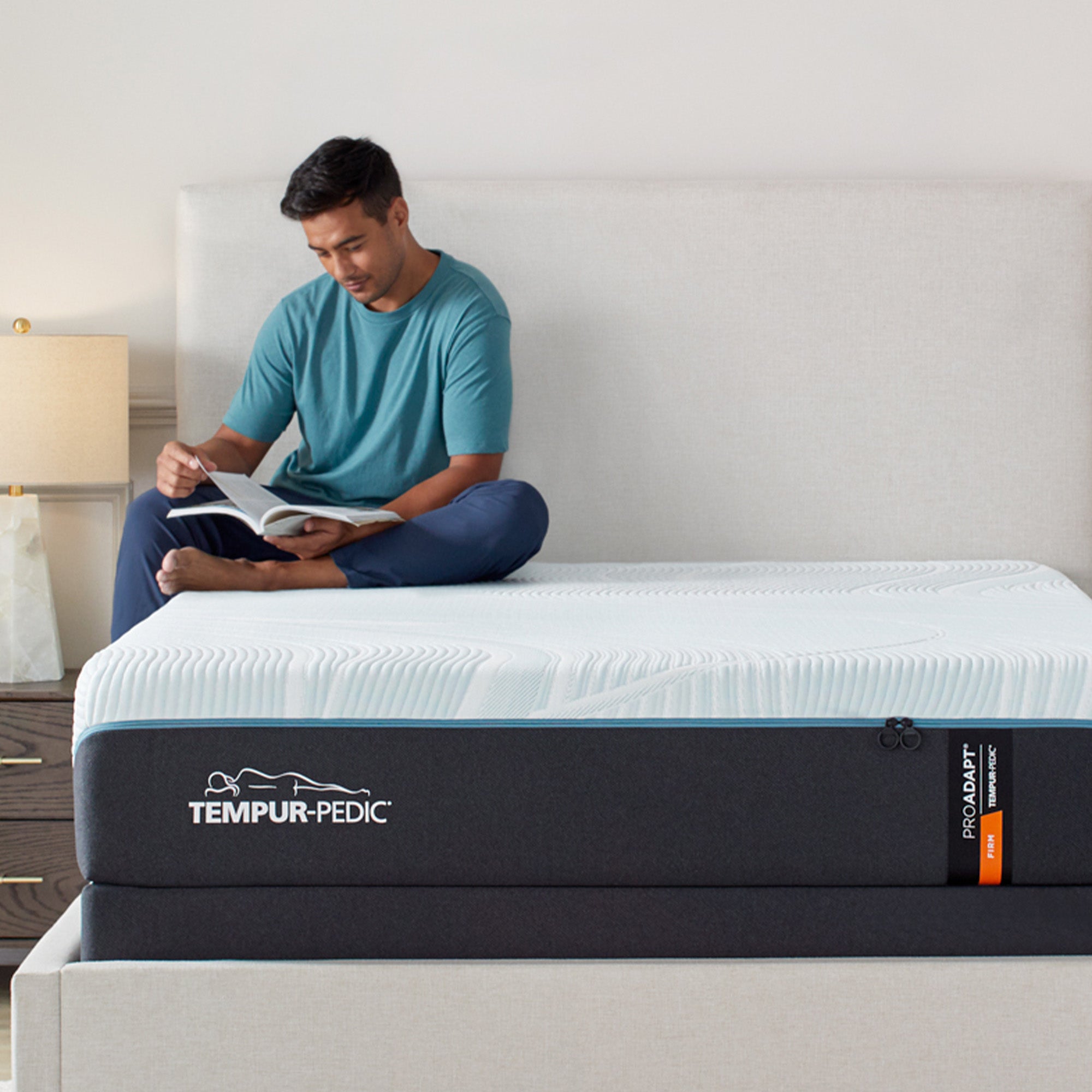 Tempur Sealy - Proadapt 2.0 Firm Queen Mattress - White|Black Fabric - Mattresses - Additional View 5