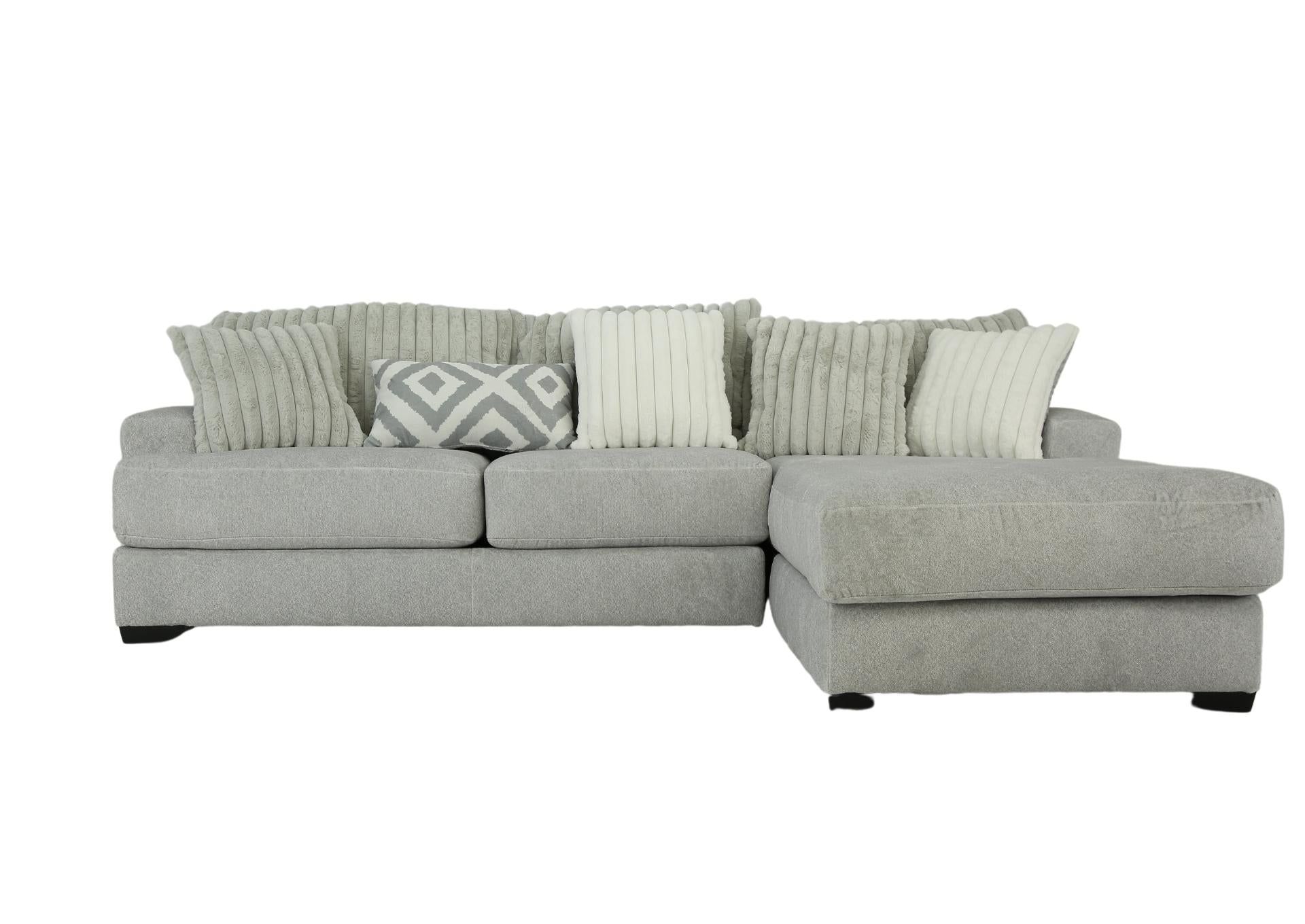 Mondo 2Pc Sectional - Silver