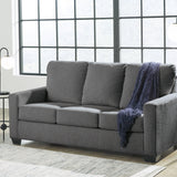 Ashley Furniture - Rannis Full Sofa Sleeper - Pewter - Dark Gray Fabric - Sofas