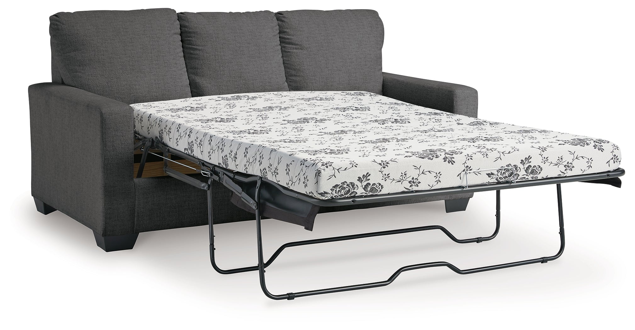 Ashley Furniture - Rannis Full Sofa Sleeper - Pewter - Dark Gray Fabric - Sofas - Additional View 3