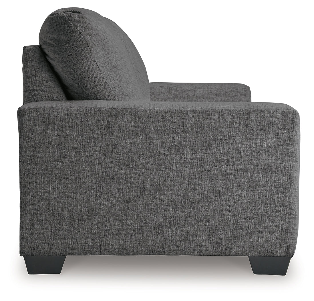 Ashley Furniture - Rannis Full Sofa Sleeper - Pewter - Dark Gray Fabric - Sofas - Additional View 4