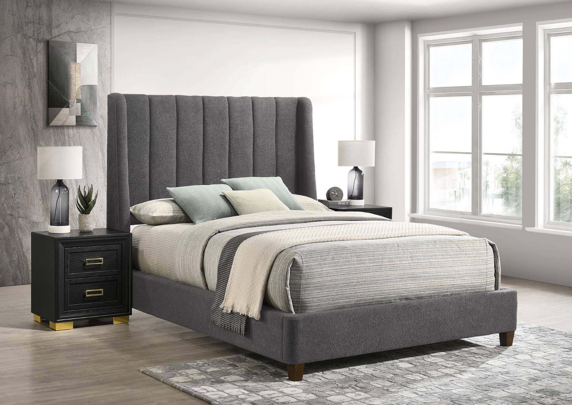 Agnes King Bed - Charcoal - Additional View 3