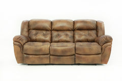 Hudson Leather Reclining Sofa - Saddle