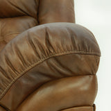 Hudson Leather Reclining Sofa - Saddle - Additional View 2