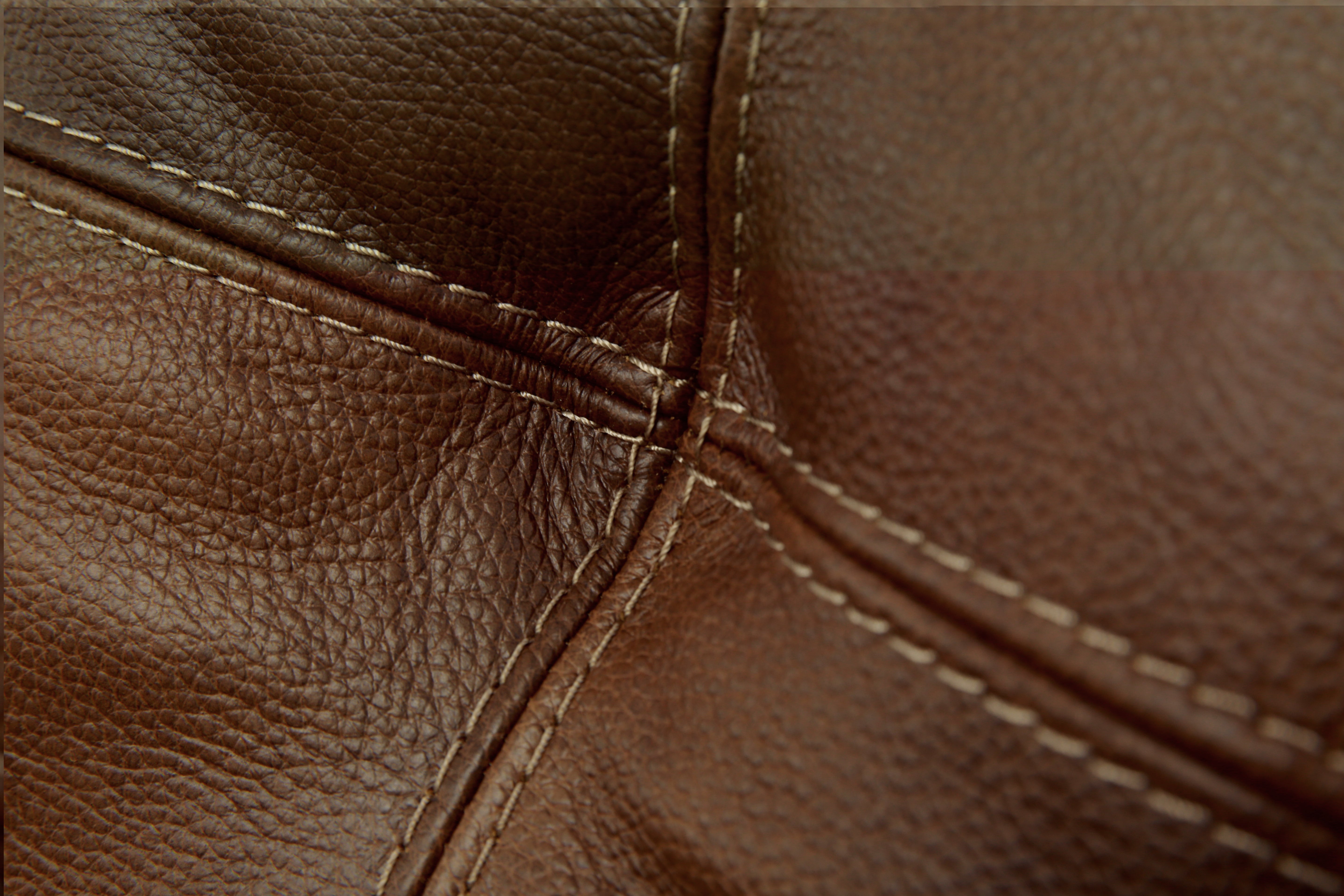 Hudson Leather Reclining Sofa - Saddle - Additional View 3