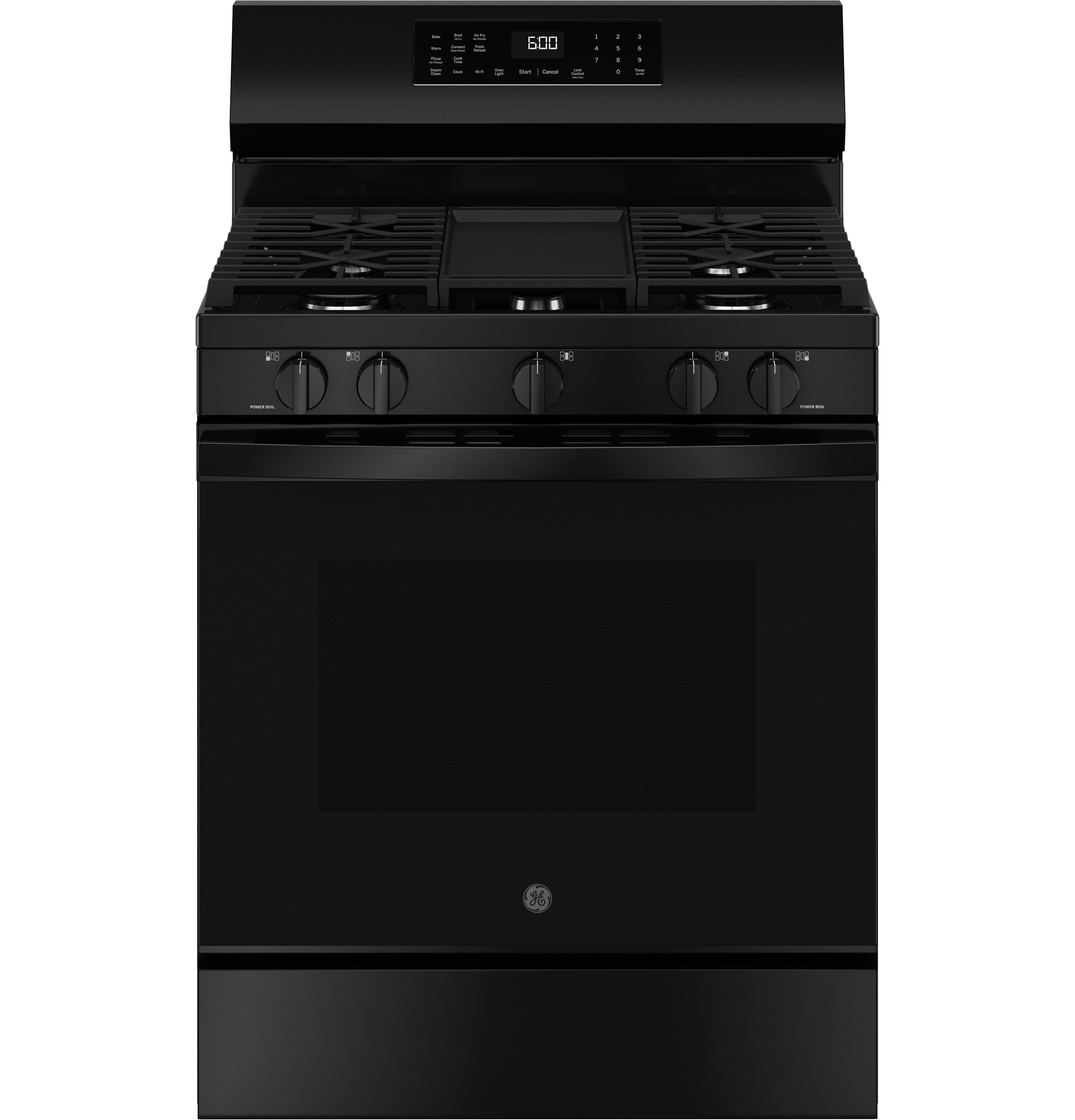 GE BLACK FREE-STANDING GAS RANGE WITH CONVECTION AND AIR FRY - Ranges