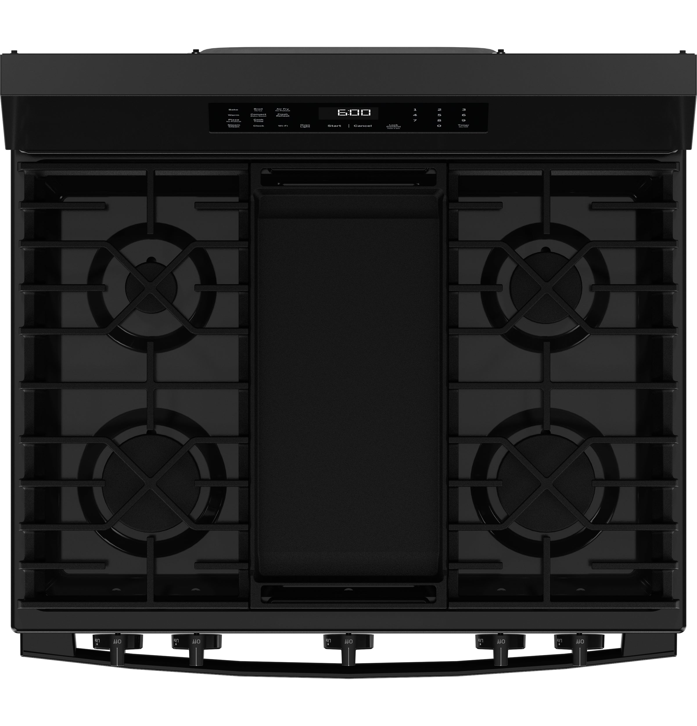 GE BLACK FREE-STANDING GAS RANGE WITH CONVECTION AND AIR FRY - Ranges - Additional View 1