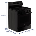 GE BLACK FREE-STANDING GAS RANGE WITH CONVECTION AND AIR FRY - Ranges - Additional View 33