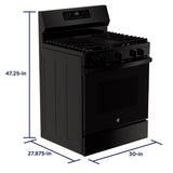GE BLACK FREE-STANDING GAS RANGE WITH CONVECTION AND AIR FRY - Ranges - Additional View 33