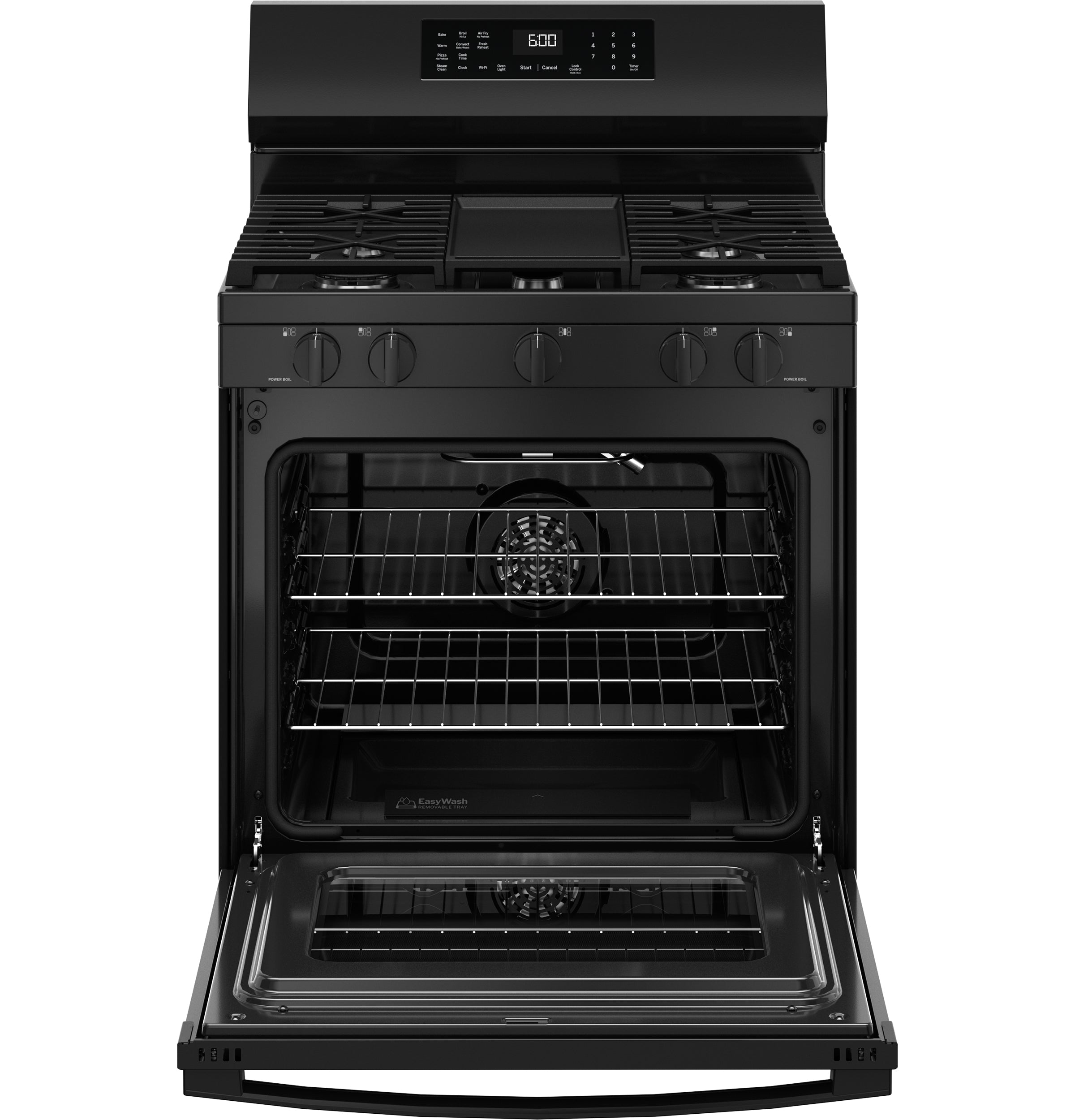GE BLACK FREE-STANDING GAS RANGE WITH CONVECTION AND AIR FRY - Ranges - Additional View 2