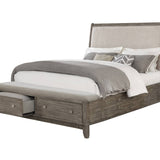 Mindi Brushed King Bed - Gray