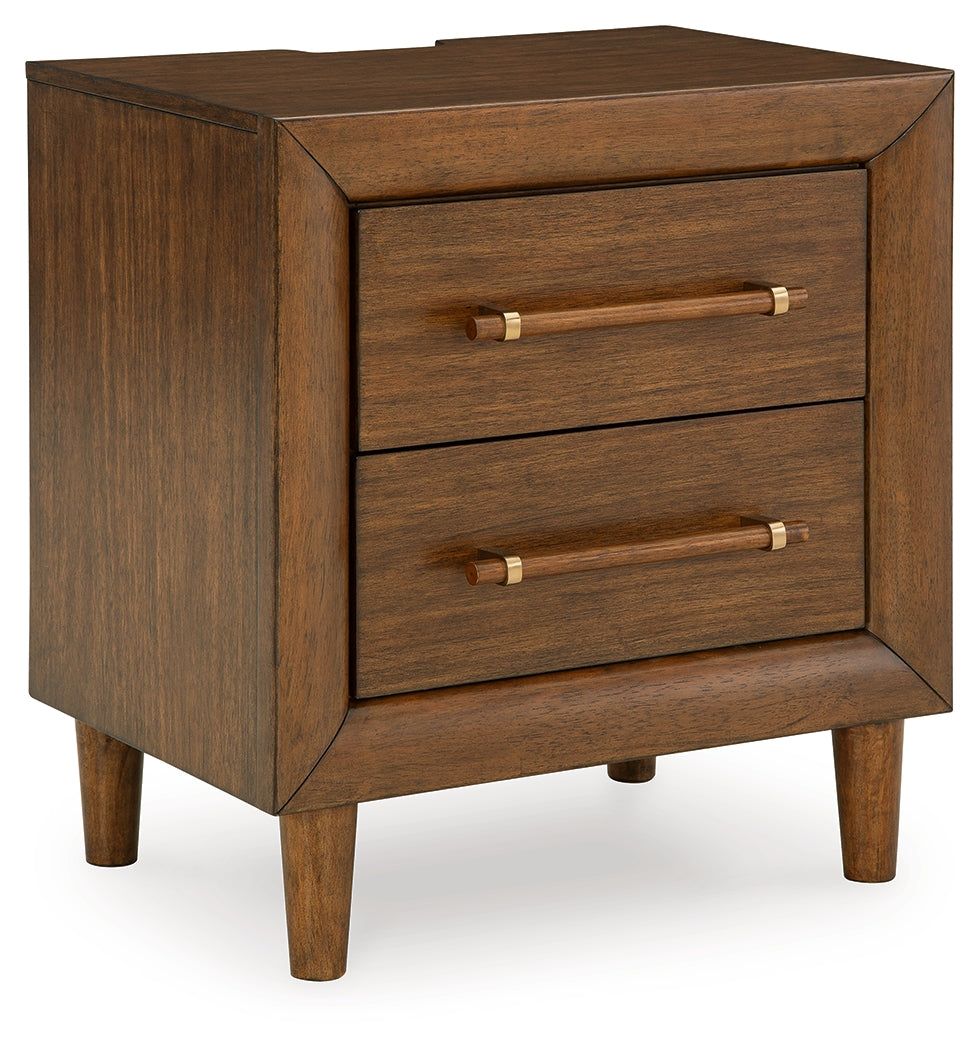 Ashley Furniture - LYNCOTT NIGHTSTAND - Dark Brown Wood - Nightstands