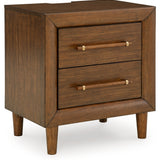 Ashley Furniture - LYNCOTT NIGHTSTAND - Dark Brown Wood - Nightstands
