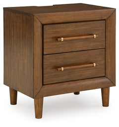 Ashley Furniture - LYNCOTT NIGHTSTAND - Dark Brown Wood - Nightstands