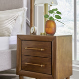 Ashley Furniture - LYNCOTT NIGHTSTAND - Dark Brown Wood - Nightstands - Additional View 1