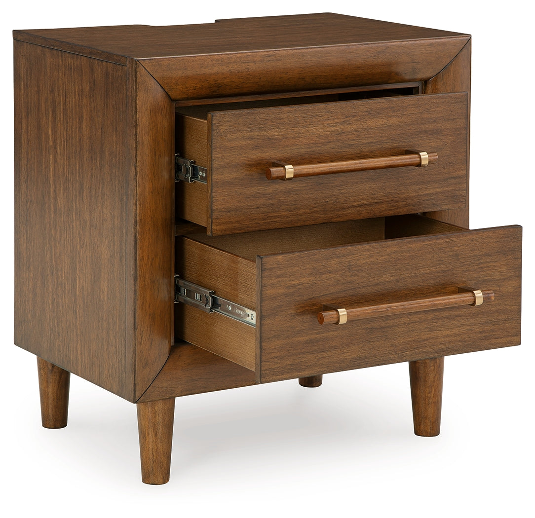 Ashley Furniture - LYNCOTT NIGHTSTAND - Dark Brown Wood - Nightstands - Additional View 2