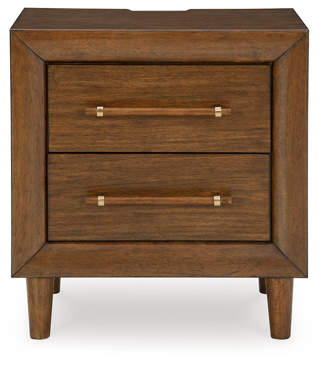 Ashley Furniture - LYNCOTT NIGHTSTAND - Dark Brown Wood - Nightstands - Additional View 3